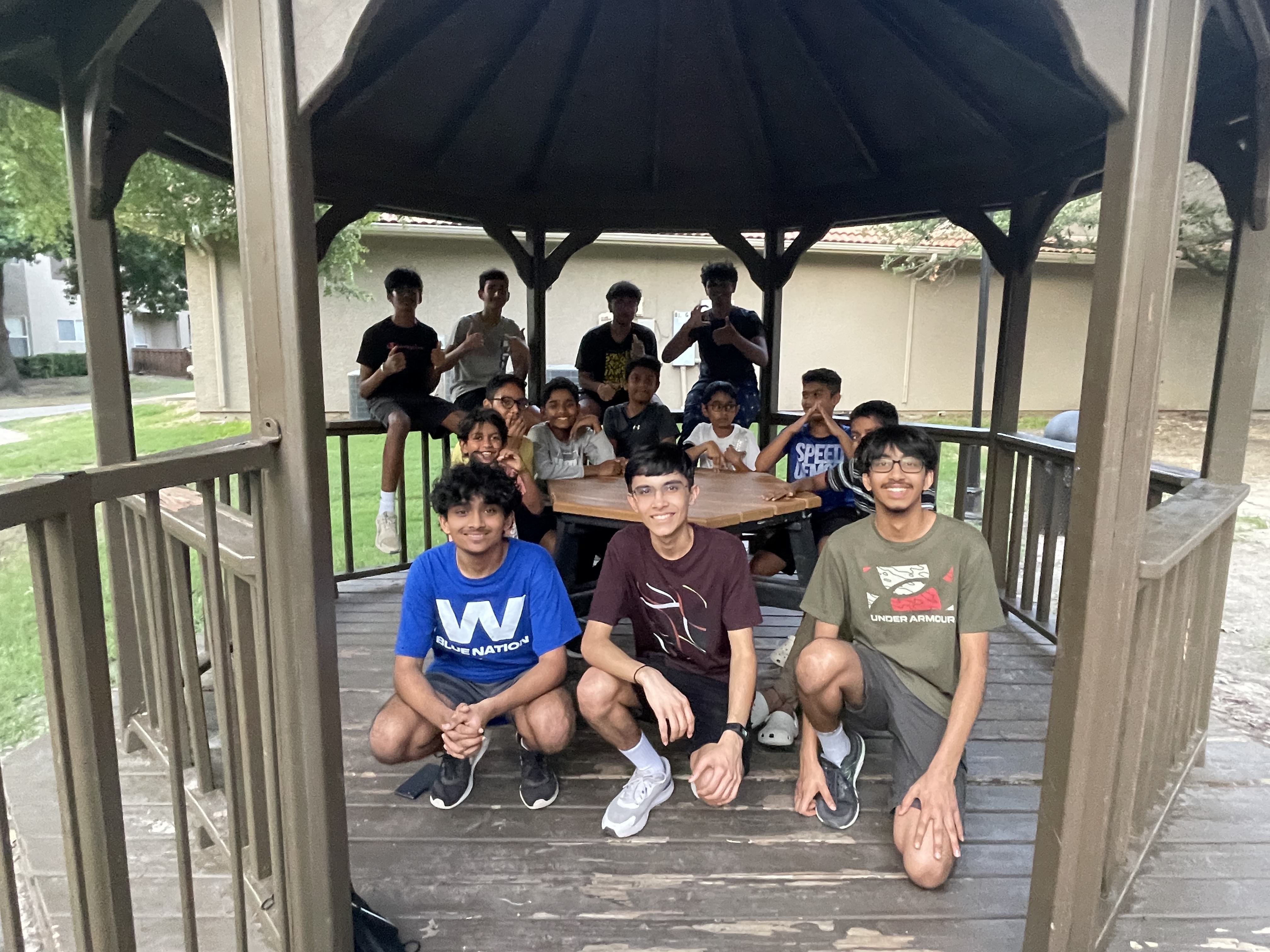 Team of robotics students