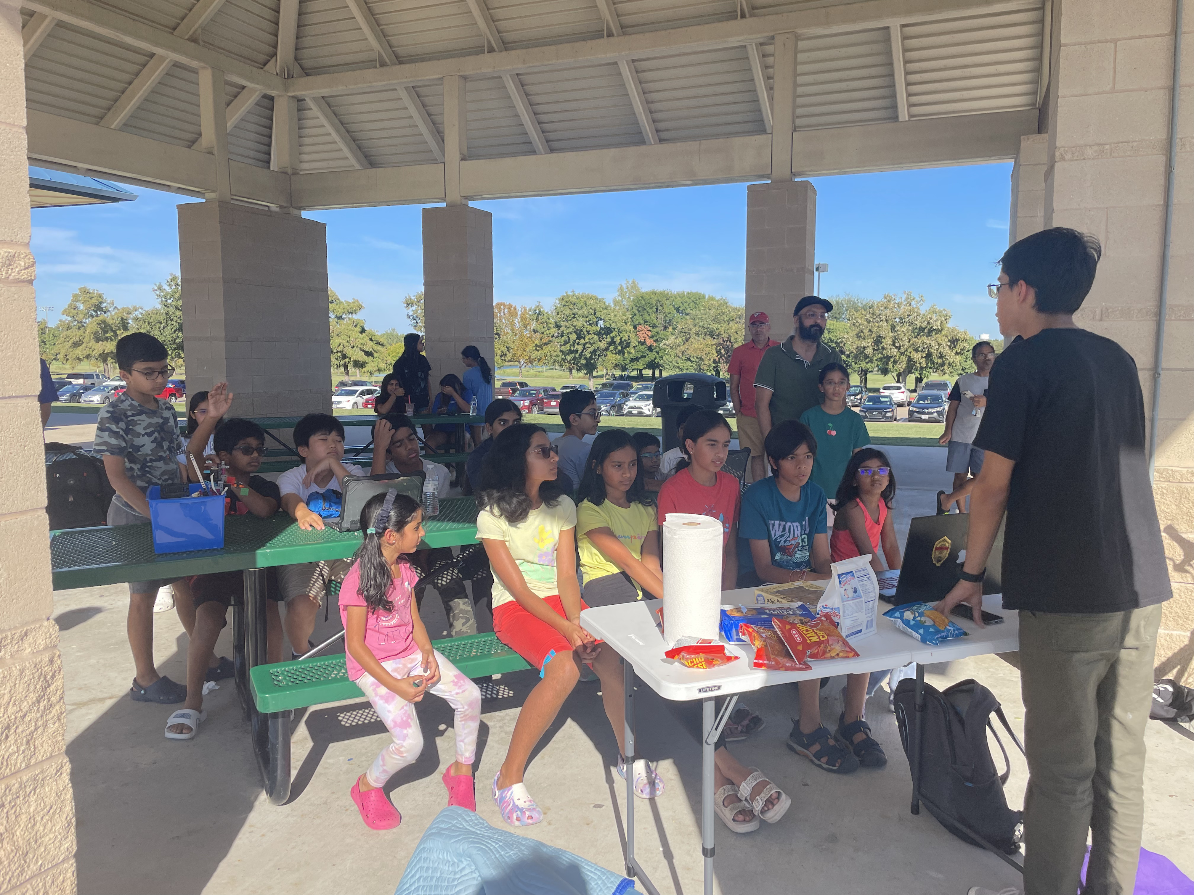 Children learning about robotics